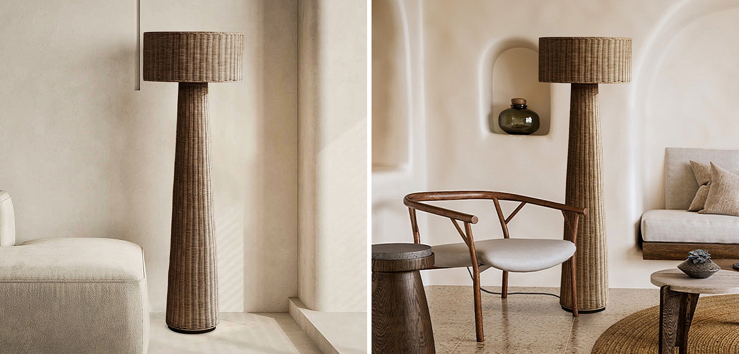 Торшер Wicker Furniture Poe Floor Lamp Loft-Concept 41.498-0