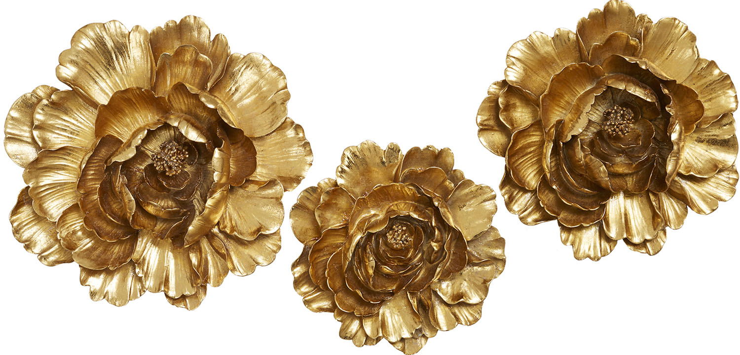 Аксессуар на стену Decor Flowers Rose Hip gold Loft-Concept 83.110