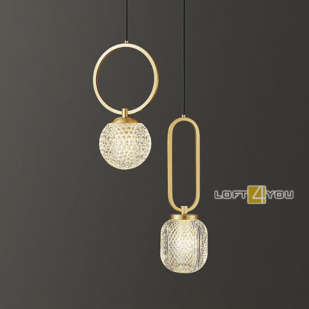 Светильник дизайнерский Loft4you Waist Brass Glass L09356