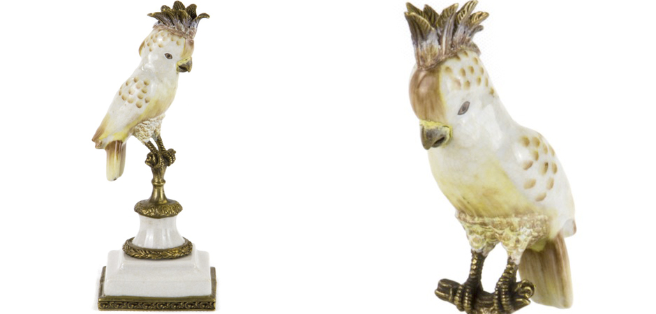 Статуэтка White Crested Parrot Loft Concept 60.405