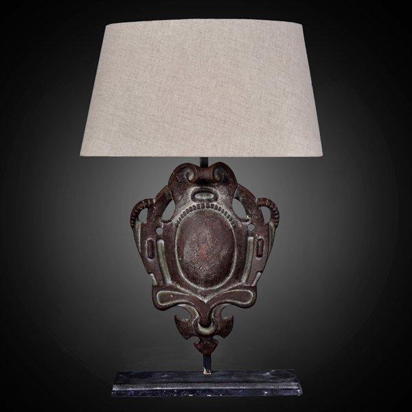Настольная лампа RH Parisian Iron Shield Table Lamp 43.109 Loft-Concept