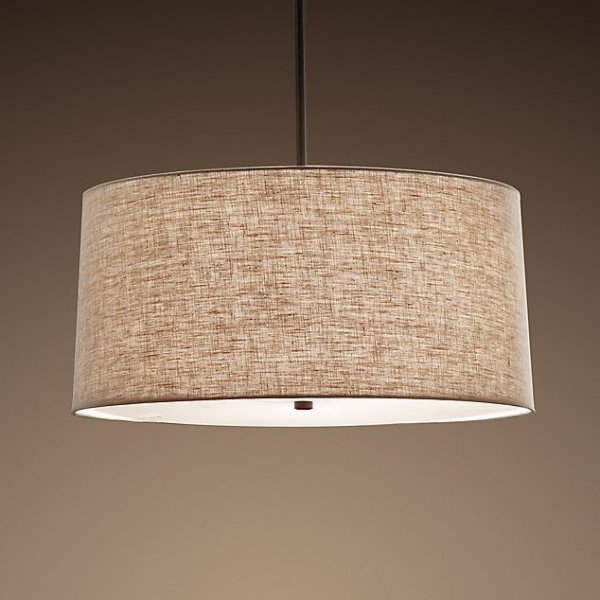 Люстра RH ROUND Linen Shade Pendant