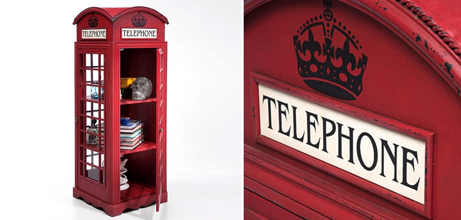 Витрина &quot;Телефонная будка&quot; London telephone box Loft Concept 14.018-2