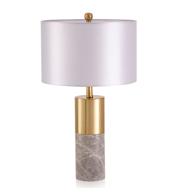 Настольная лампа ZOEY TABLE LAMP Gray base White shade