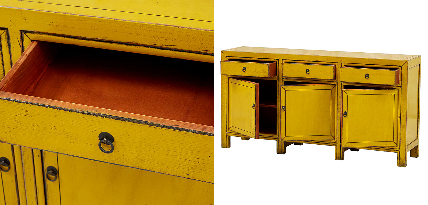 Комод Yellow Vintage Chest of Drawers Chinese Collection 10.541-2