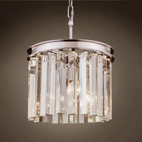 Люстра RH 1920S ODEON CLEAR GLASS 3 Light Round Chandelier 30 | Черный