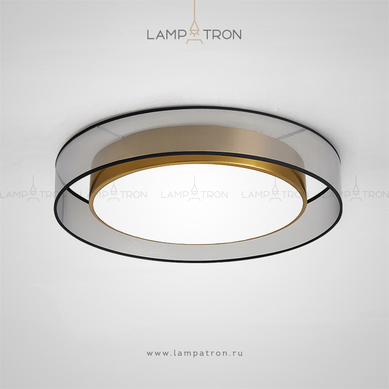 Круглый потолочный светильник с обрамлением из полимерной сетки Lampatron DANICA