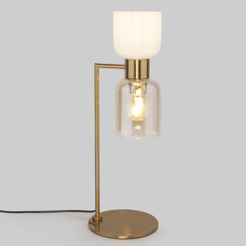 Настольная лампа Light maker studio white and smok brass