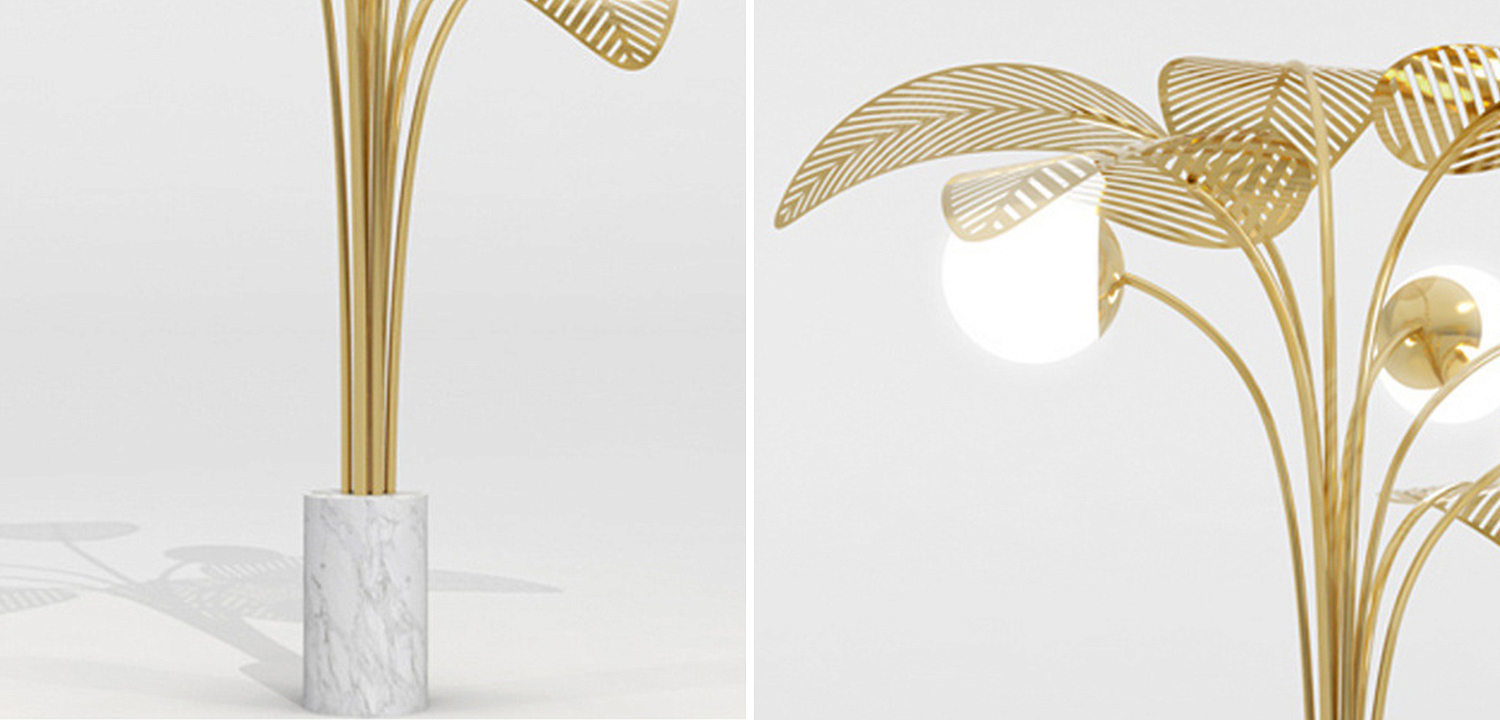 Торшер Palm Tree Light Three Floor Lamp Loft-Concept 41.480