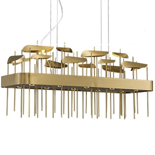 Светодиодная дизайнерская инсталляция ANODINE Perlina Rectangle Chandelier | 120 х 30 см