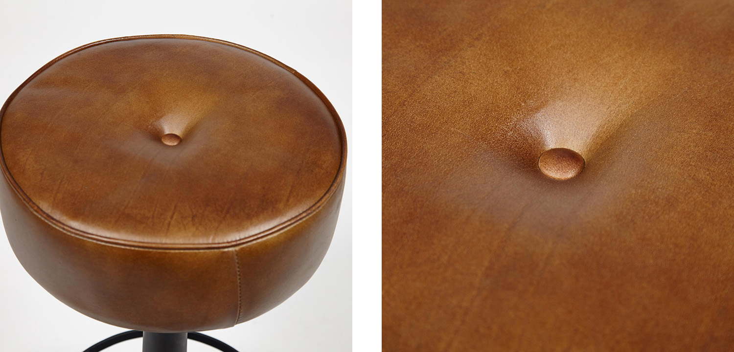 Барный стул Industrial leather bar stool 03.568