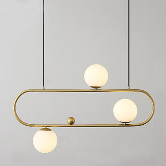 Люстра Horizontal Balls Balance Brass 3