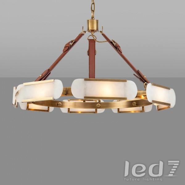 Светильник LED7 Future Lighting Loft Industry Modern - Marble Oval Disk Chandelier