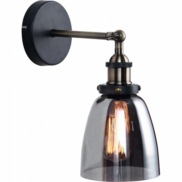 Бра Smoke Glass cloche Wall Lamp Loft Concept 44.18