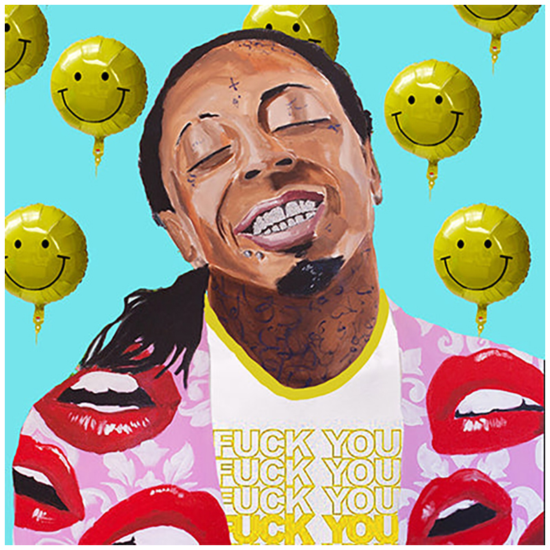 Картина Lil Wayne with Smiling Balloons Loft Concept 80.335-1