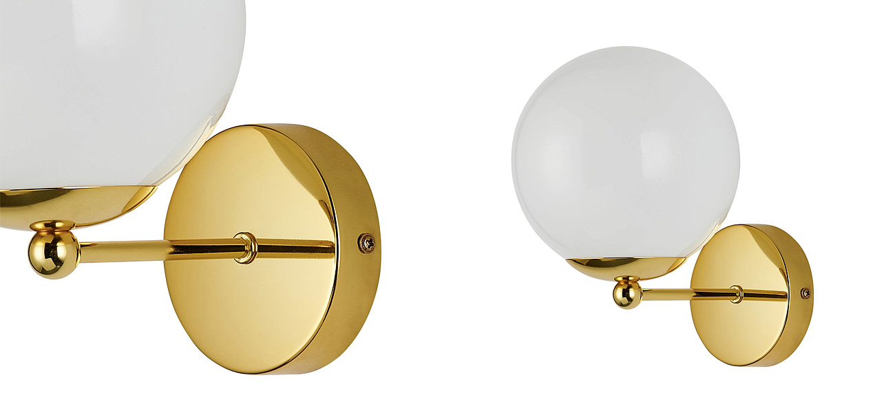 Бра с золотым каркасом и белым плафоном Amuse Loft-Concept 44.2499-3
