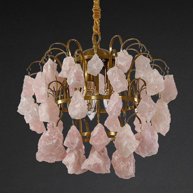 Hardis Pink stone Chandelier 30