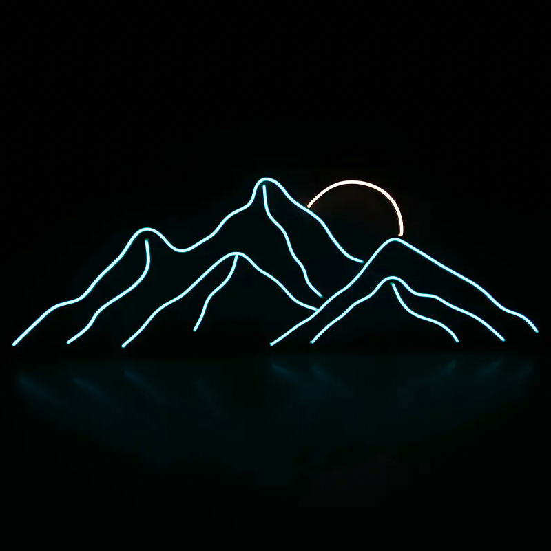 Неоновая настенная лампа Mountains Neon Wall Lamp Loft-Concept 46.205-2