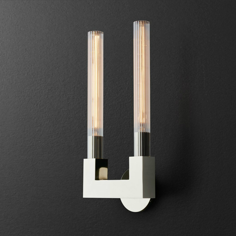 Бра RH CANNELLE wall lamp DOUBLE Sconces Chrome 44.759 Loft-Concept