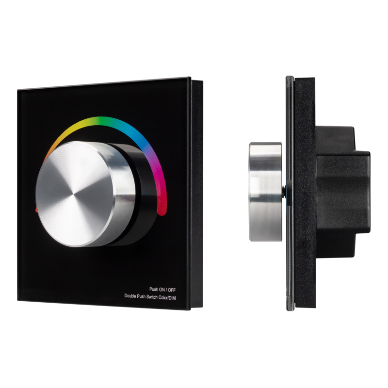 Панель Arlight Smart-P8-RGB-G-IN Black (12-24V, 3x4A, Rotary, 2.4G) 033763