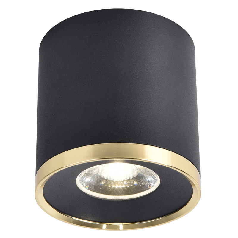 Черный спот с золотым кольцом Tendency 9 см Loft-Concept 42.410-3