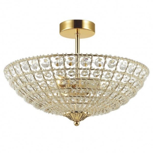 Потолочный светильник Casbah Crystal Top Lamp 3 Gold | В33хД53 см