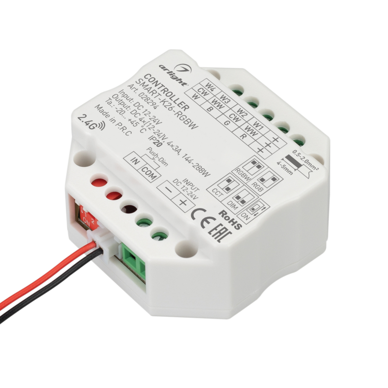 Контроллер Arlight Smart-K26-RGBW (12-24V, 4x3A, 2.4G) 028294