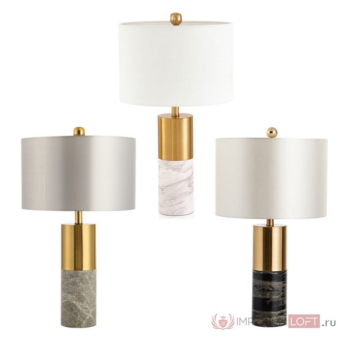 Серия Настольных Ламп С Мраморным Основанием И Текстильными Плафонами Luft Luft01 167685-26