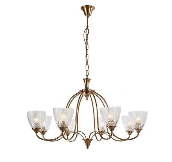 SL110.303.08 — Люстра подвесная ST Luce, 8 плафонов, прозрачный, бронза