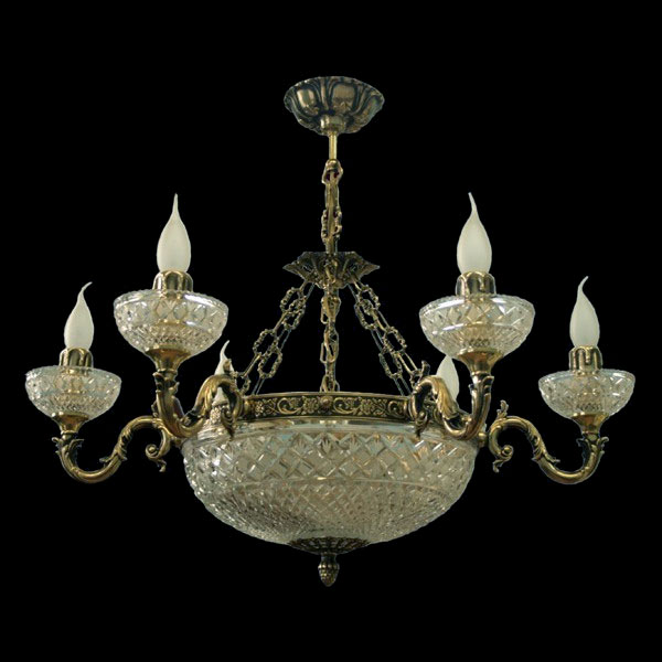 Люстра из хрусталя ХН-О-6+3 ВК Орнамент