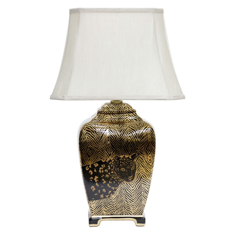 Настольная лампа Leopard Table lamp black and gold