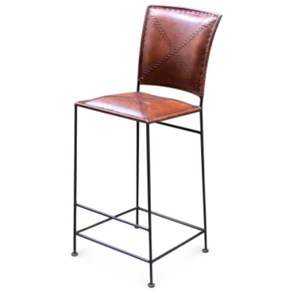 Барный стул Loft Bar stool leather brown 03.054