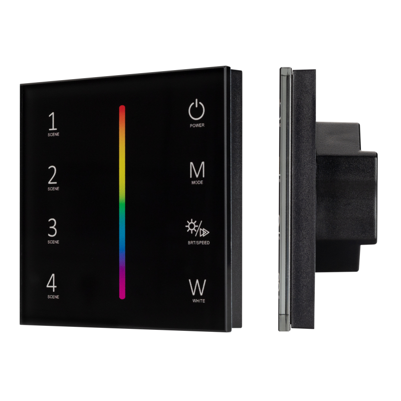 Панель Arlight Smart-P22-RGBW-G-IN Black (12-24V, 4x3A, Sens, 2.4G) 033766