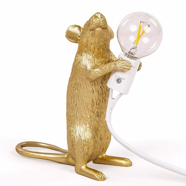 SLT Big Mouse Lamp #1 Gold H25 Настольная Лампа Мышь