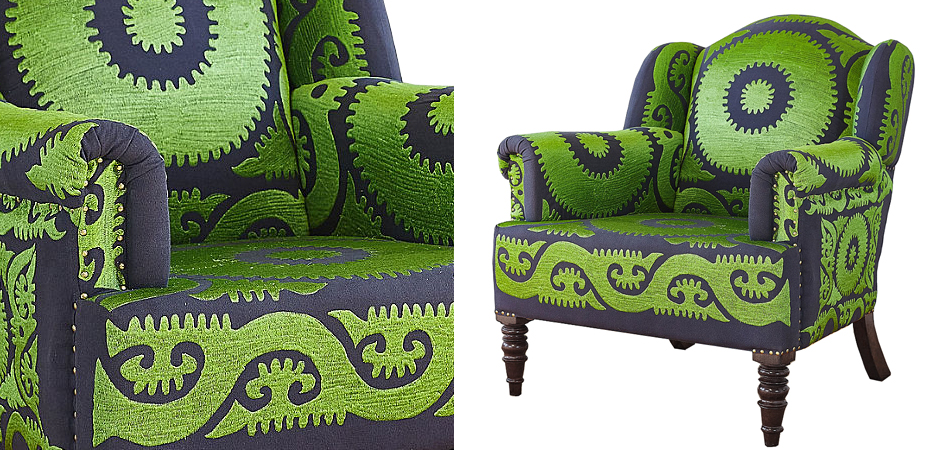 Кресло Mandala Зеленый Орнамент 01.358-1