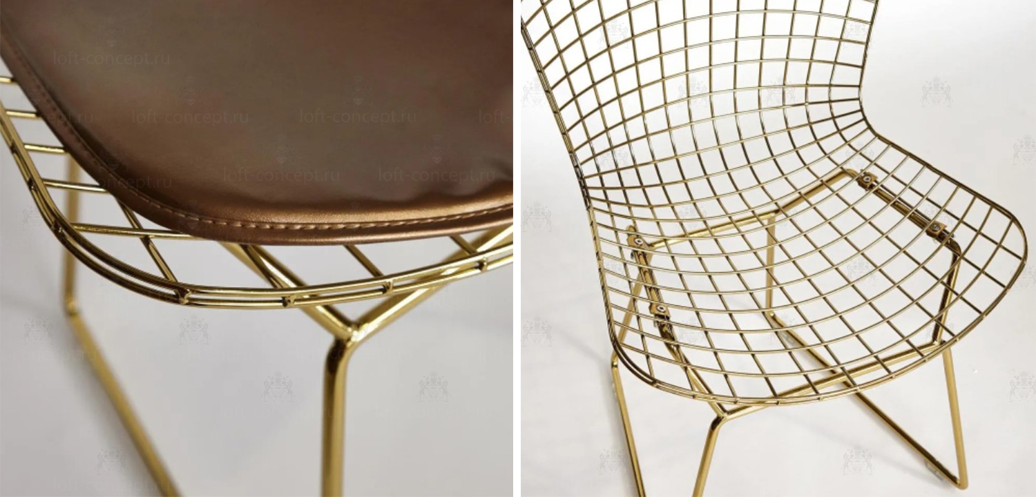 Стул Bertoia Chair Gold 03.643