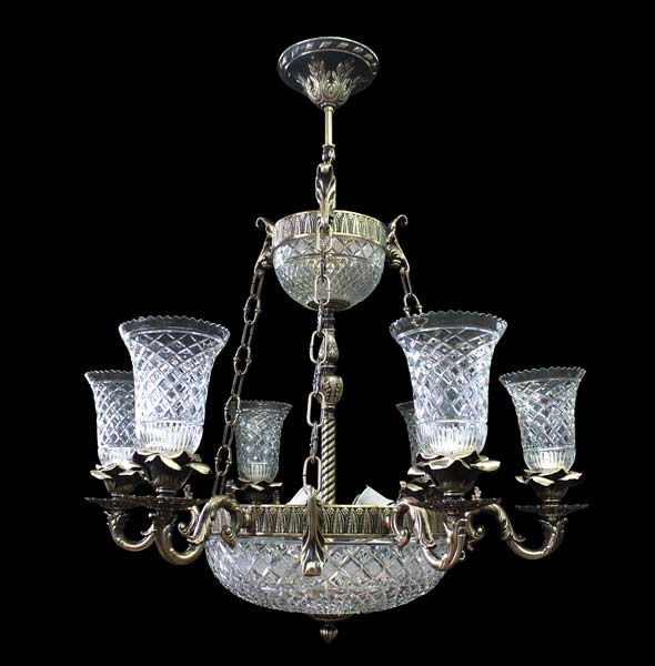 Люстра из хрусталя ХН-О-6+3 Роза Орнамент