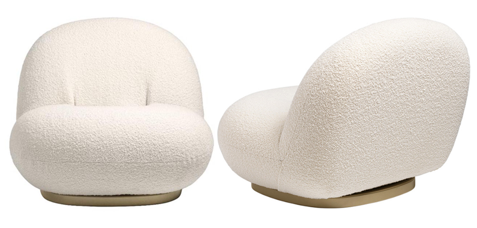 Кресло Pacha lounge chair ivory designed by Pierre Paulin 01.419