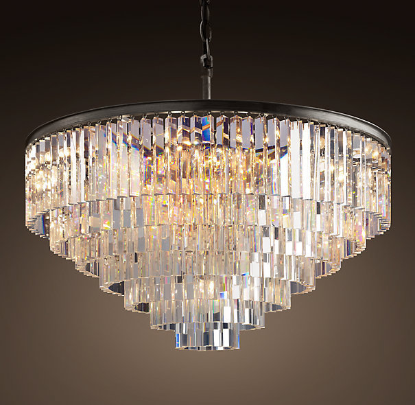 Люстра Odeon Clear Glass Hanging Chandelier 7 Rings RH21664