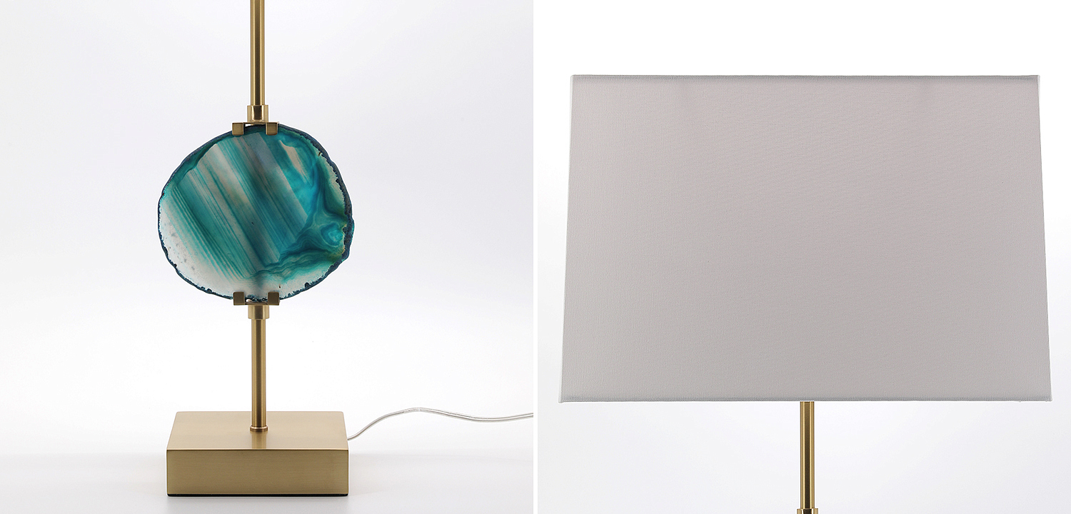 Настольная лампа Blue Agate Design Table Lamp Loft-Concept 43.1160