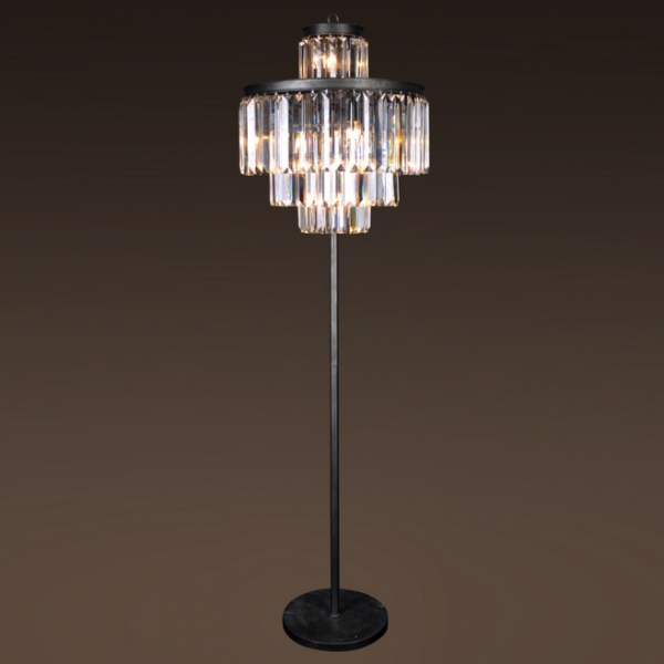 Торшер RH 1920S Odeon Clear Glass Floor Lamp 4 rings Loft Concept 41.055