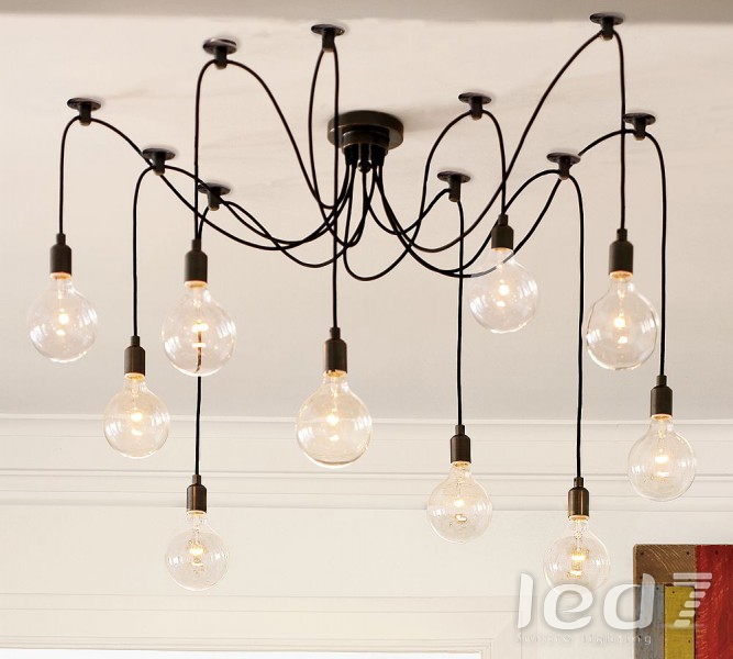 Светильник Loft Industry Edison, черный: плафоны N=8