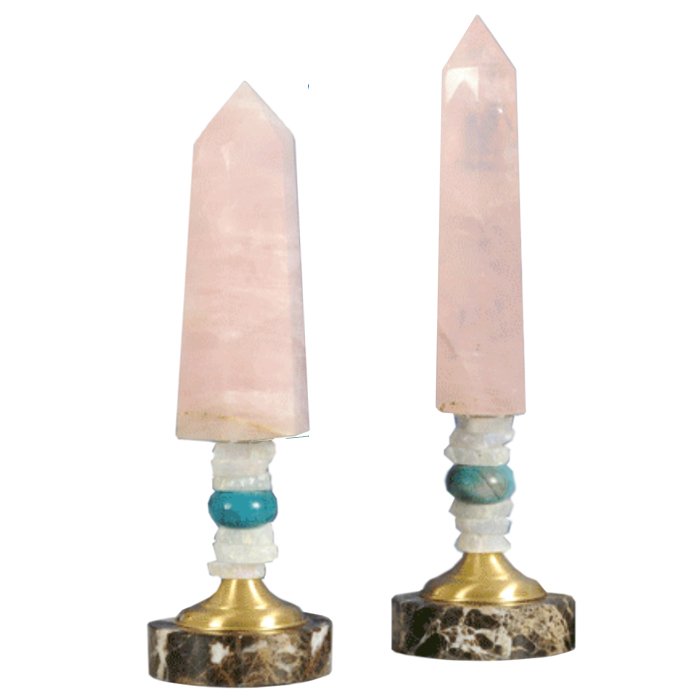 Аксессуар розовый кварц Pointe cristal quartz rose Loft Concept 60.294