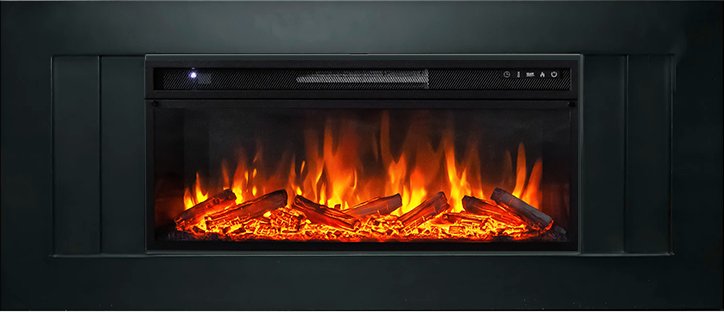 Каминокомплект Line 42 - Черный с очагом Vision 42 LOG LED