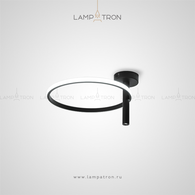 Потолочный светильник в виде кольца на цилиндрическим основании с дополнительным источником света Lampatron MOFFIT
