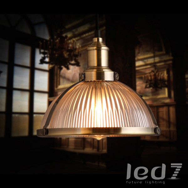 Светильник LED7 Future Lighting Loft Industry - Ribbed Glass Shade 2