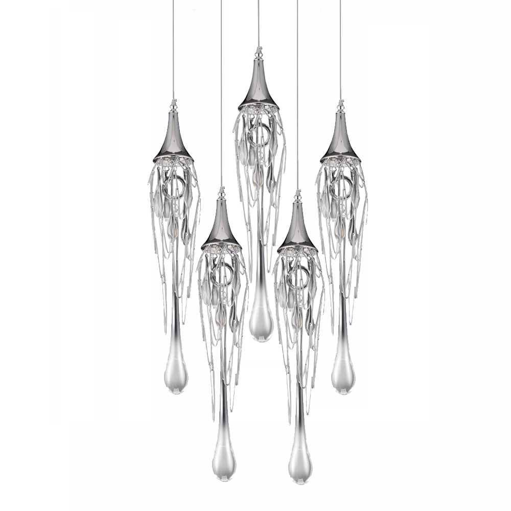 Подвесной светильник Delight Collection Goddess Tears 5R chrome