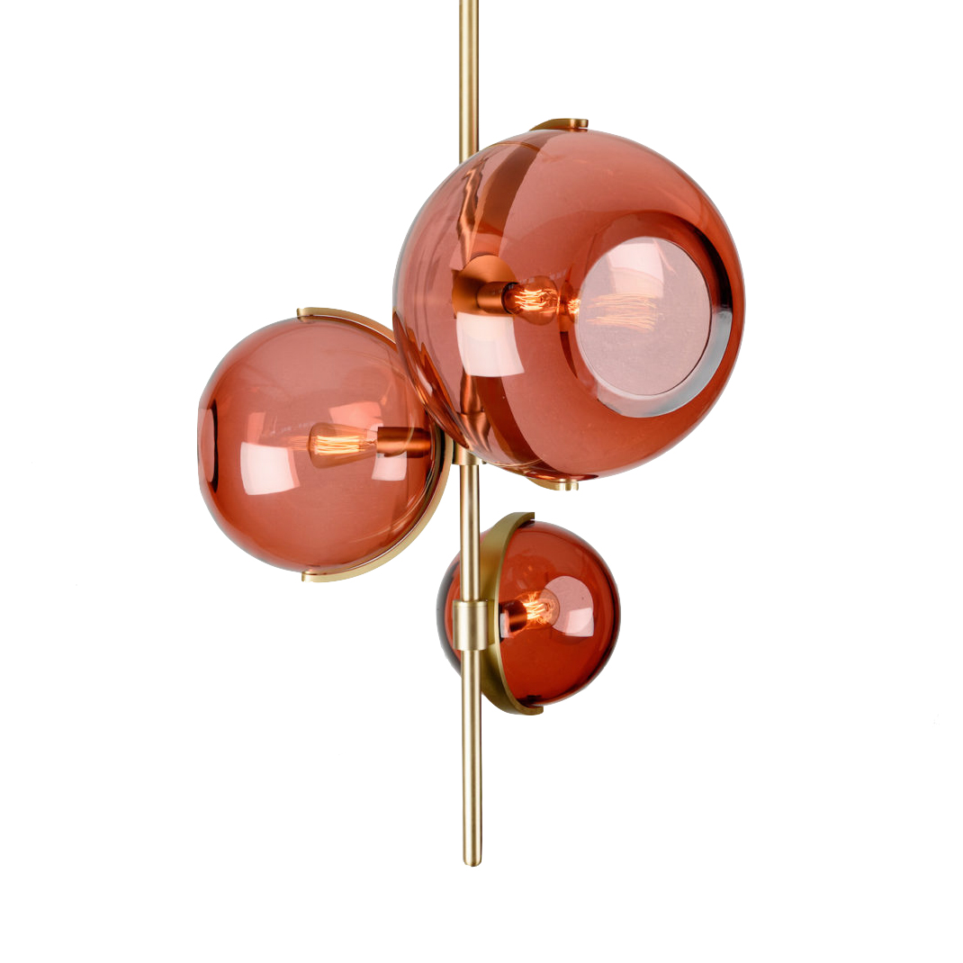 Дизайнерский светильник с тремя стеклянными плафонами RUBIE Last Night
  designed by Damien Langlois-Meurinne 40.2532-0 Loft-Concept