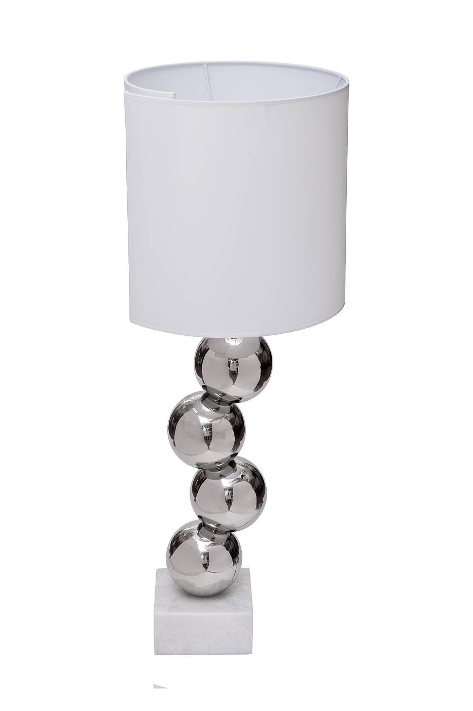 Лампа настольная с белым абажуром Garda Light K2KM1254T-W