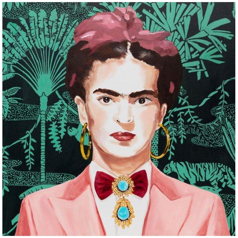Картина Frida with Pink Power Suit and Jungle Wallpaper Loft Concept 80.410-1
